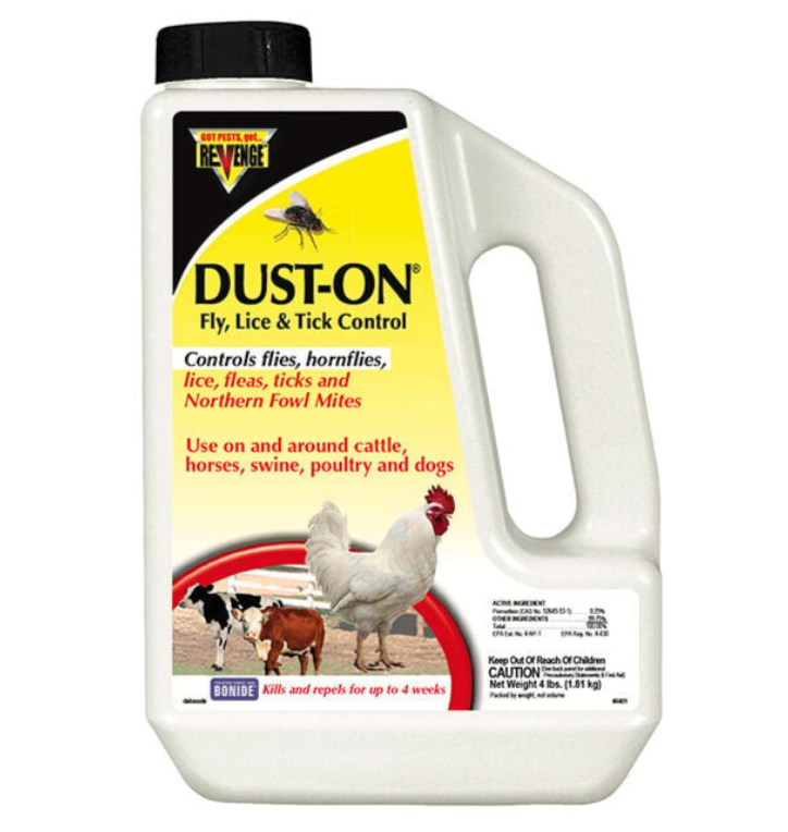 Shaker container of Revenge Dust-On on a white background.