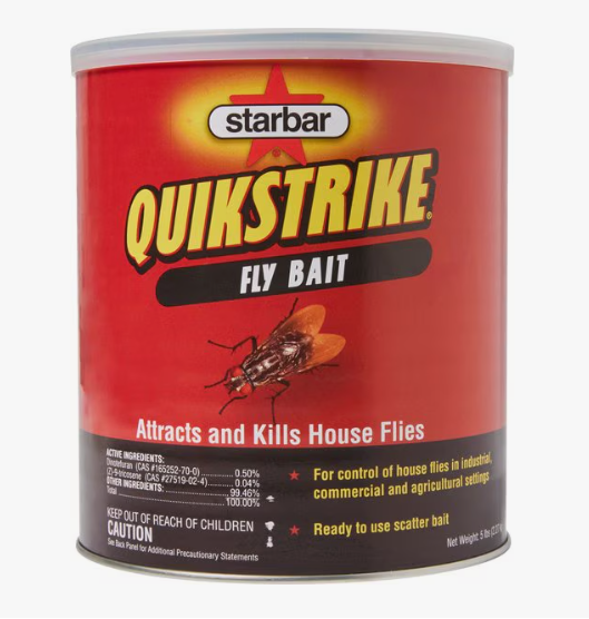 Starbar QuikStrike fly bait can on a white background