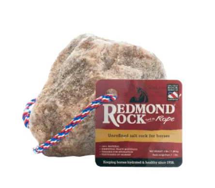Redmond Rock on a Rope with packaging label on a white background