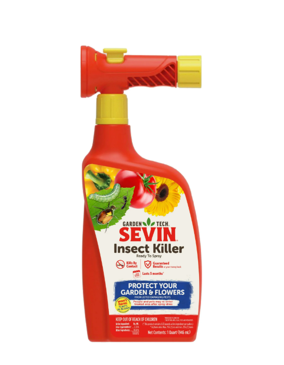 Sevin Insect Killer spray bottle on a white background