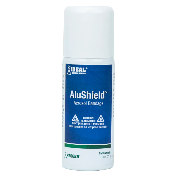 AluShield aerosol bandage canister on a white background
