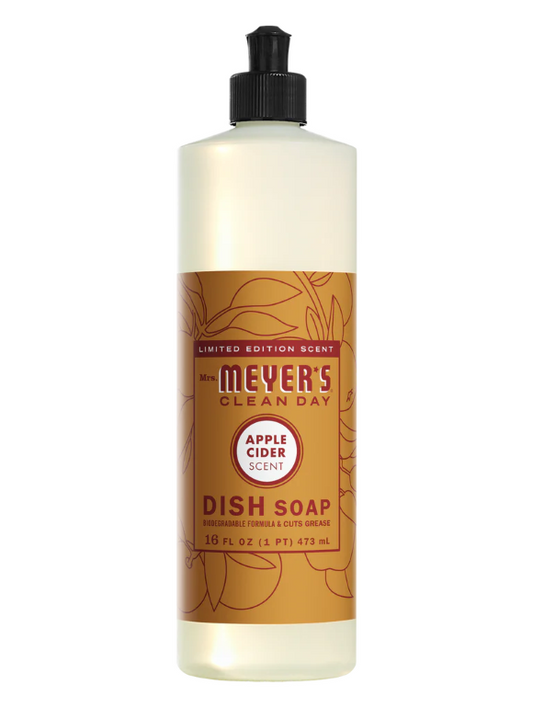 Meyer's dish soap bottle with a white background