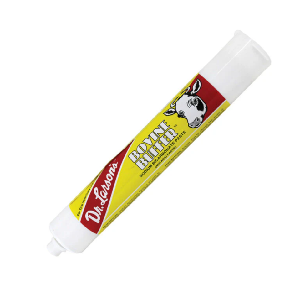 Tube of Dr. Larson's Bovine Buffer on a white background