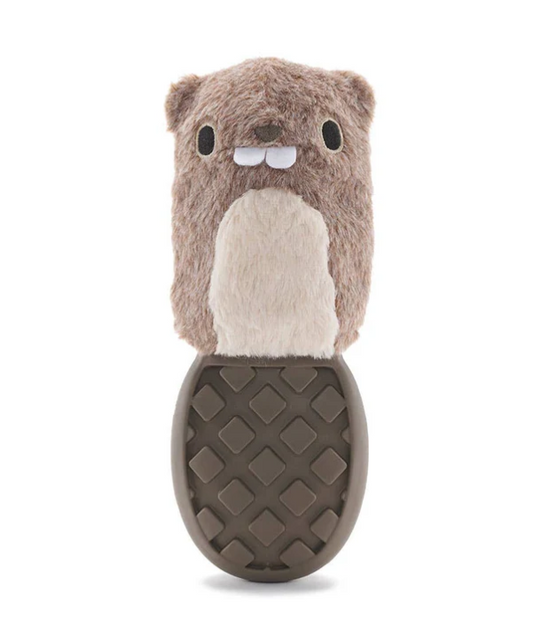 Plush Beaver dog toy against a white background