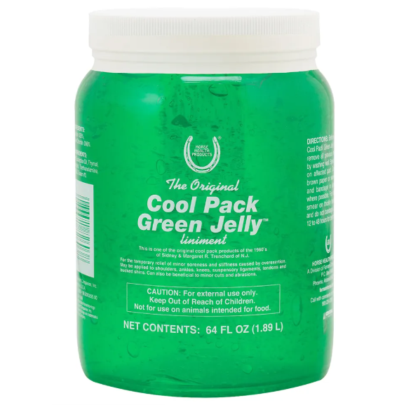 Green jar of 'Cool Pack Green Jelly' on a white background