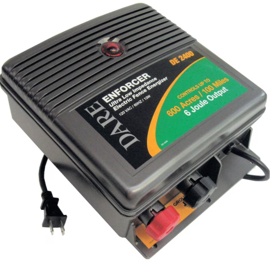 Dare Enforcer electric fence energizer on a white background