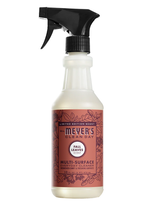 Meyer's multi-surface cleaner bottle with a black spray nozzle on a white background