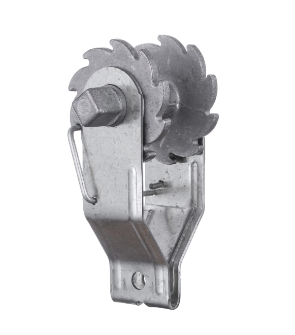 Metal fence tightener on a white background.