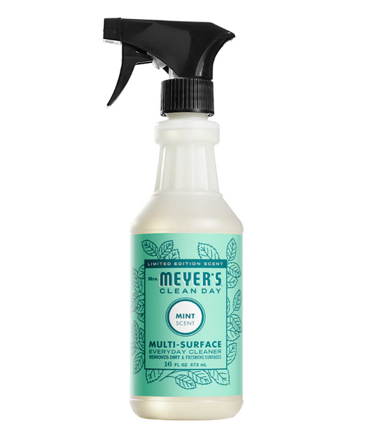Meyer's Clean Day multi-surface everyday cleaner bottle with mint scent on a white background