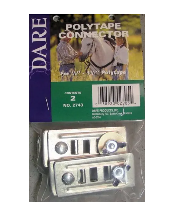 Dare Polytape Connector packaging with product inside on a white background