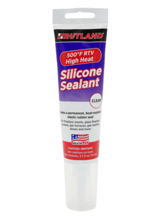 Rutland silicone sealant tube on a white background