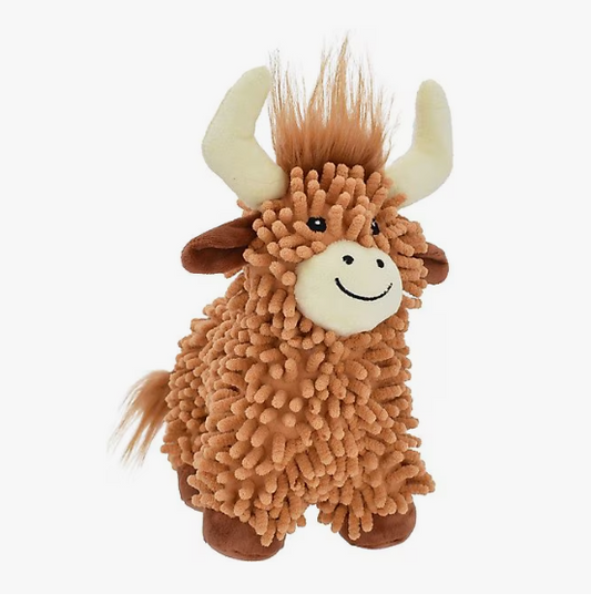 Multipet Highland Cow Plush Dog Toy