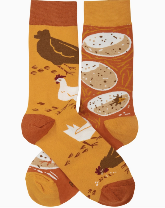Chicken & Eggs Novelty Socks
