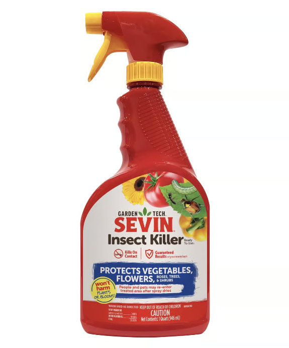 Sevin Insect Killer spray bottle on a white background