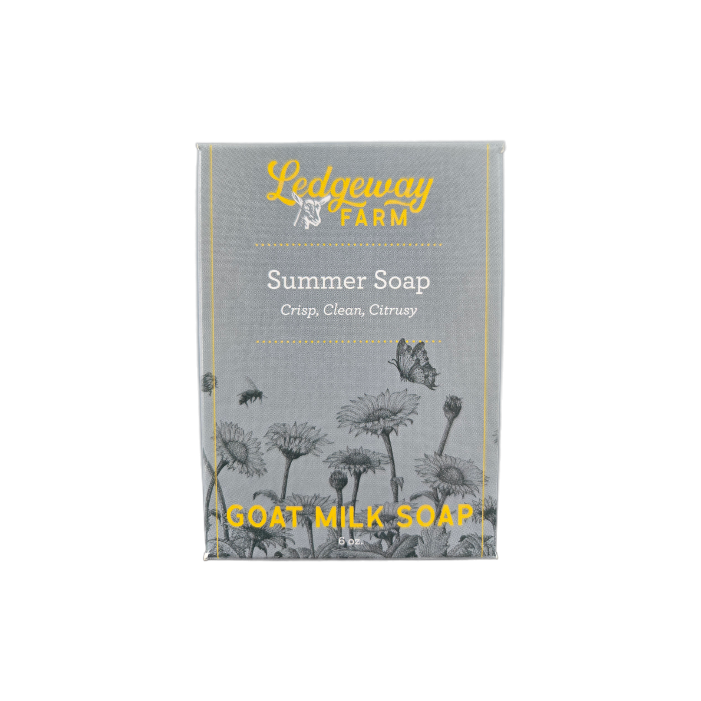Ledgeway Farm Summer Soap on a white background.
