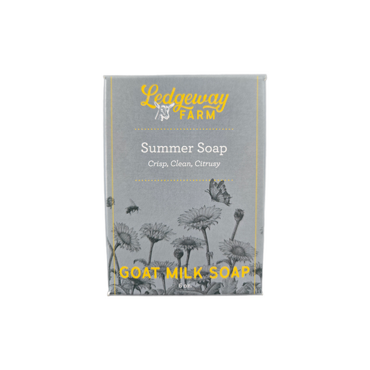 Ledgeway Farm Summer Soap on a white background.