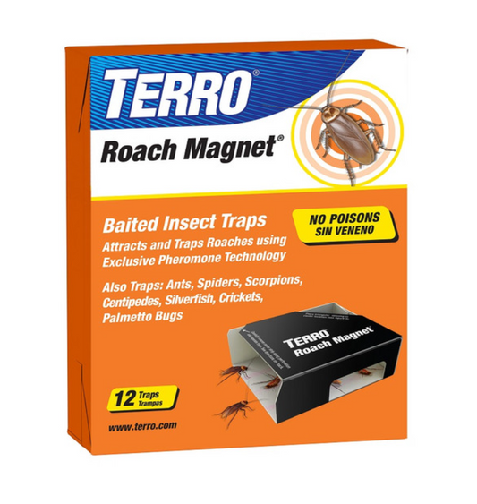 TERRO Roach Magnet insect trap packaging on a white background