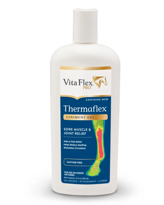 Vita Flex Pro Thermaflex Liniment Gel bottle on a white background