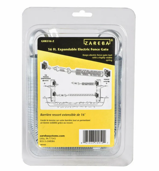 Zareba 16 ft. Expandable Electric Fence Gate packaging on a white background